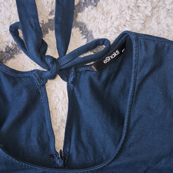 eShakti mid length cotton dress with lace inlet. Size medium or 10 - Picture 7 of 8